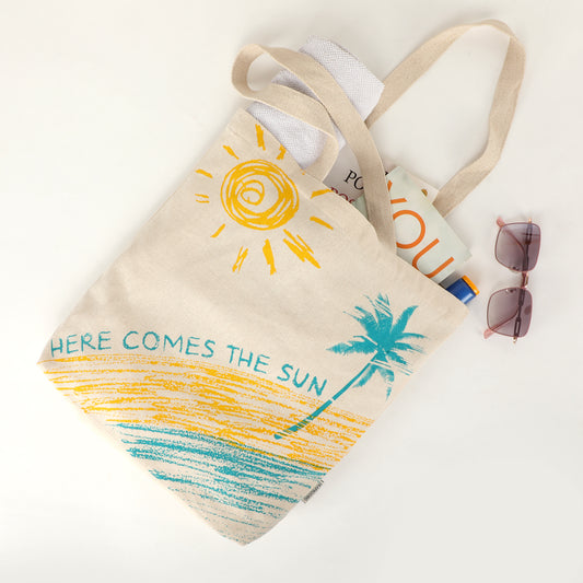 Canvas Basic Tote - Here Comes the Sun