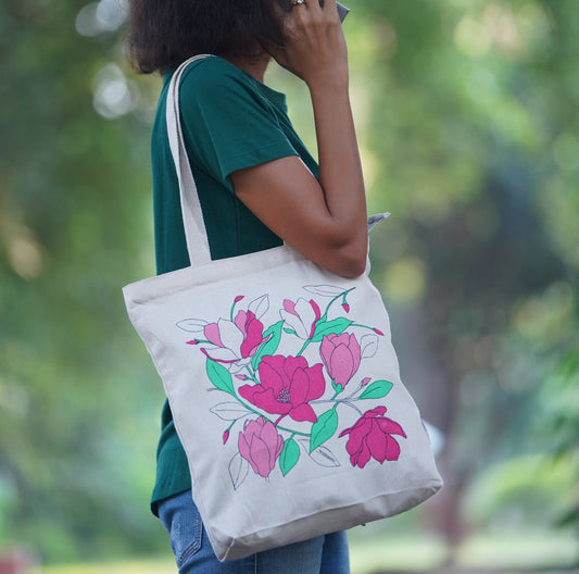 Canvas Zip Tote - Magnolia